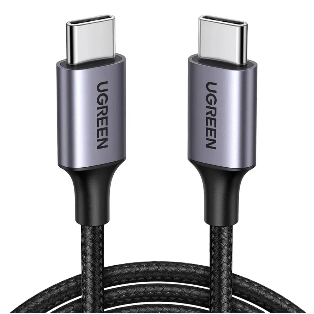 USB კაბელი UGREEN US261 (50149), 60W, Type-C To Type-C, 0.5m, Grey