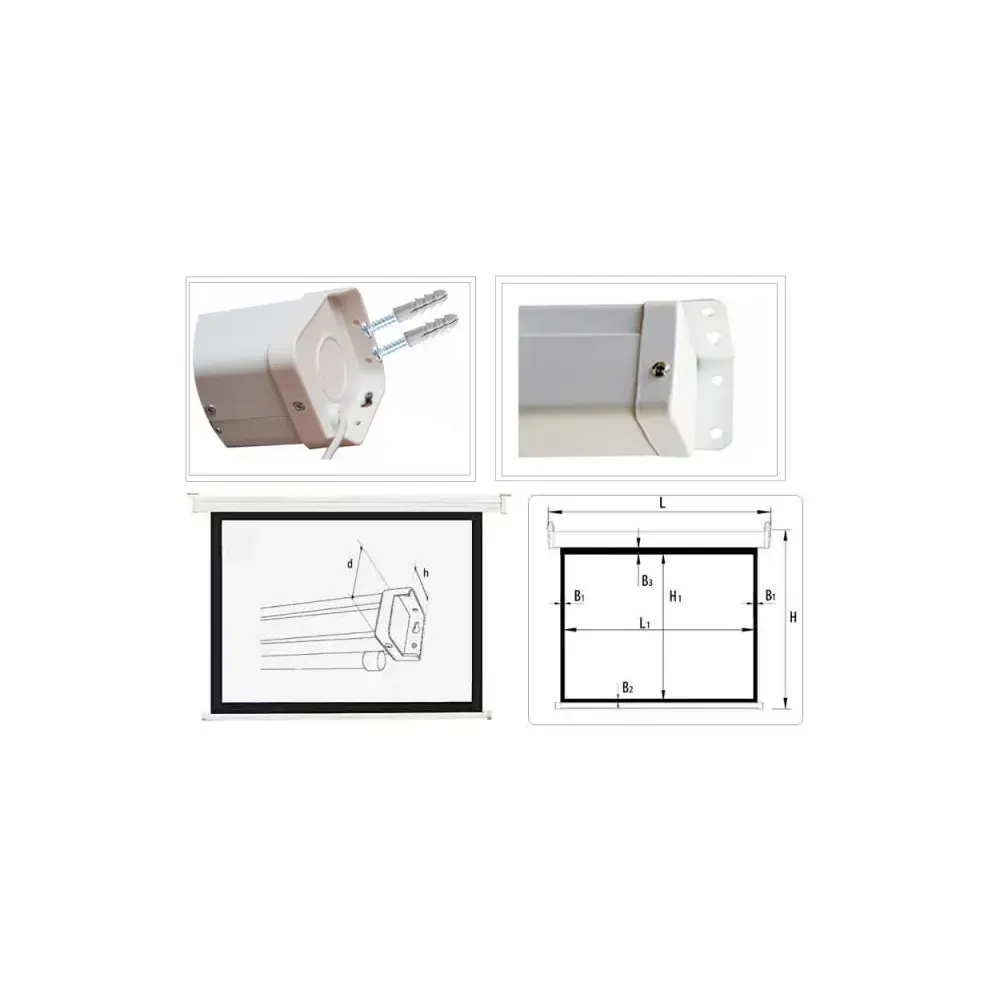 CMP-8080, ALLSCREEN, PROJECTION SCREEN, TRIPOD 200X200CM HD FABRIC 110 inch With remote control.