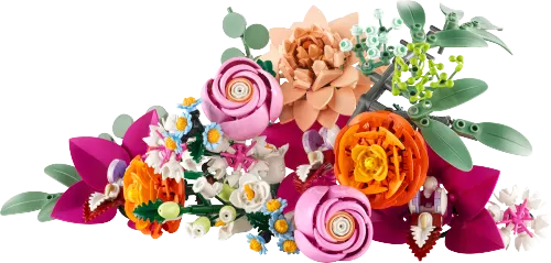 კონსტრუქტორი LEGO Botanicals Pretty Pink Flower Bouquet 10342