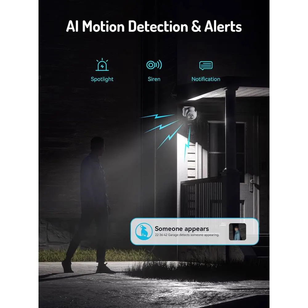 ვიდეო სათვალთვალო კამერა Blurams E20C, 3Mp, Solar Wireless 2K PTZ Security Camera, White