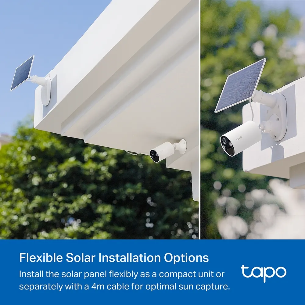 სმარტ კამერა TP-Link Tapo A201 Solar Panel - Compatible With Tapo Battery Cameras, IP65 Waterproof, Output Port: Type-C