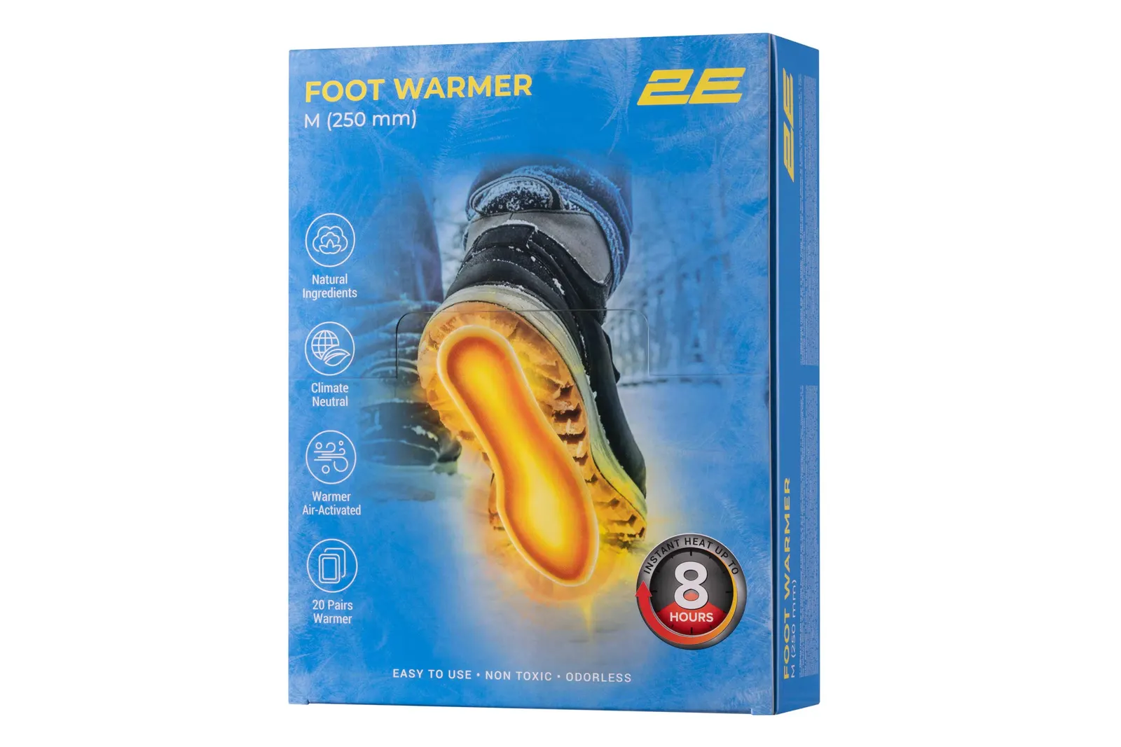 სათბობი 2E Chemical foot warmer size M (250 mm), up to 8 hours - 20 pairs