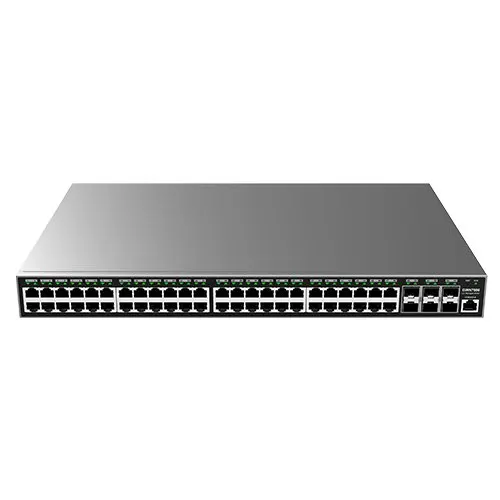 Grandstream GWN7806P, Layer 2+ Managed Network Switch, 48x GbE RJ45 PoE 802.3 af/at, up to 30W per port, 360W total power budget, 6x SFP+, stackable