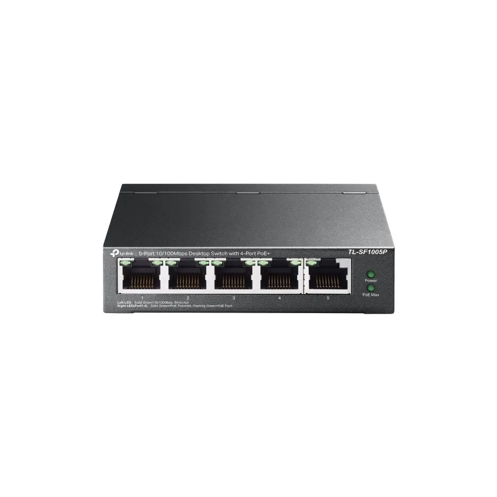 TP-Link, TL-SF1005P, 5-Port 10/100Mbps Desktop Switch with 4-Port PoE
