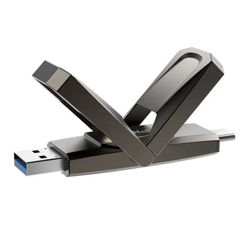 NETAC, US5, External SSD, 1TB, USB3.2+TypeC Solid State Flash Drive,up to 550MB/500MB/s.
