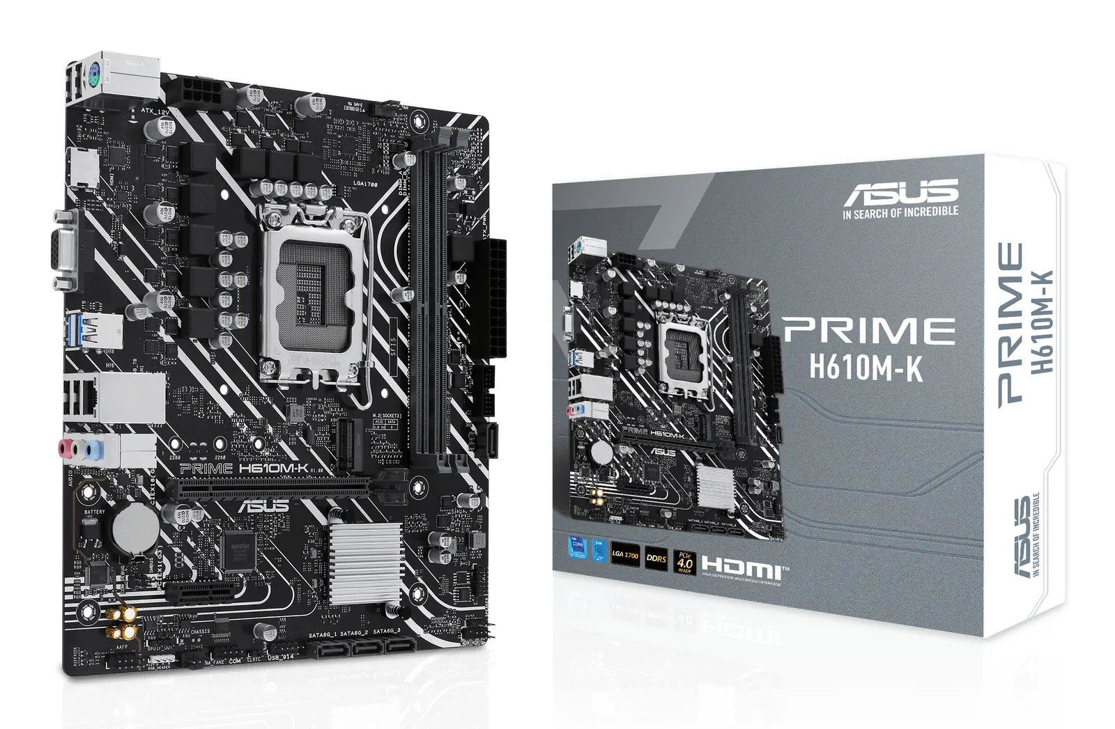 ASUS Motherboard PRIME H610M-K s1700 H610 2xDDR5 M.2 HDMI D-Sub mATX