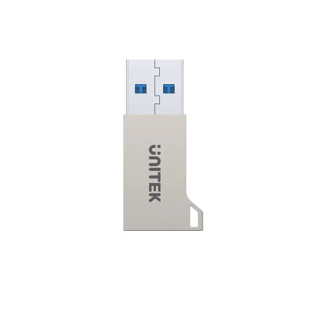 A1034NI,UNITEK USB-A 5Gbps Male to USB-C Female Adapter, Silver Color, UNITEK Blister