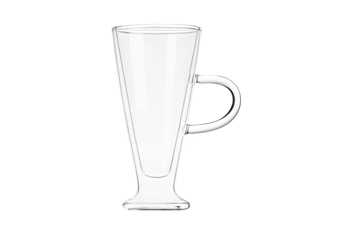 Double wall mug set with handles ARDESTO, 230ml, 2pcs, borosilicate glass, transparent