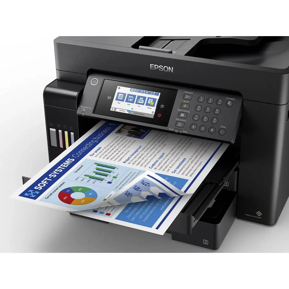 პრინტერი Epson C11CH71404 L15160 CIS, MFP, A3, WiFi, LAN, USB, Black