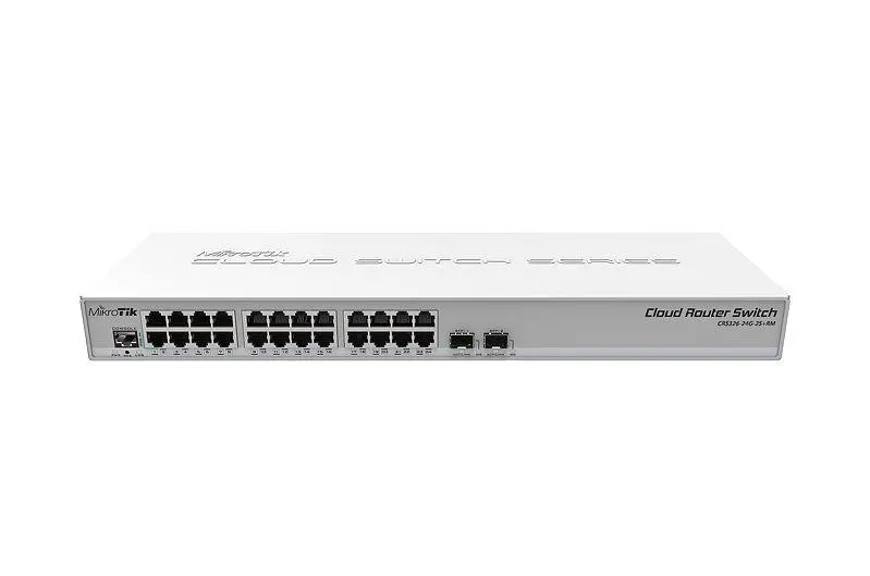 მართვადი სვიჩი - CRS326, L3, 24G, 2S+, MikroTik CRS326-24G-2S+RM