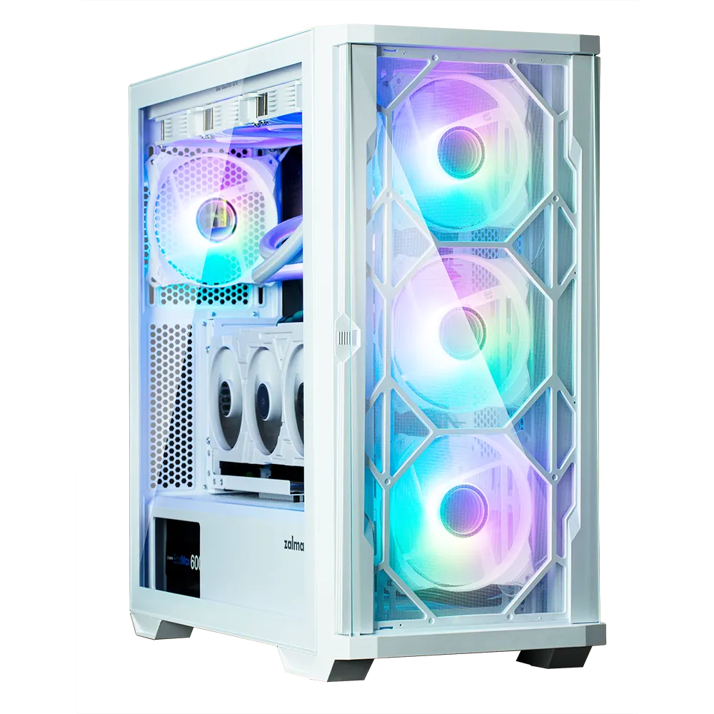 ქეისი Zalman PC case Z10 Duo without PSU, 2xUSB3.0, 1xUSB Type-C, 3x140mm ARGB, 1x120mm ARGB, VGA 395mm, LCS ready, TG Side Panel, EATX, white