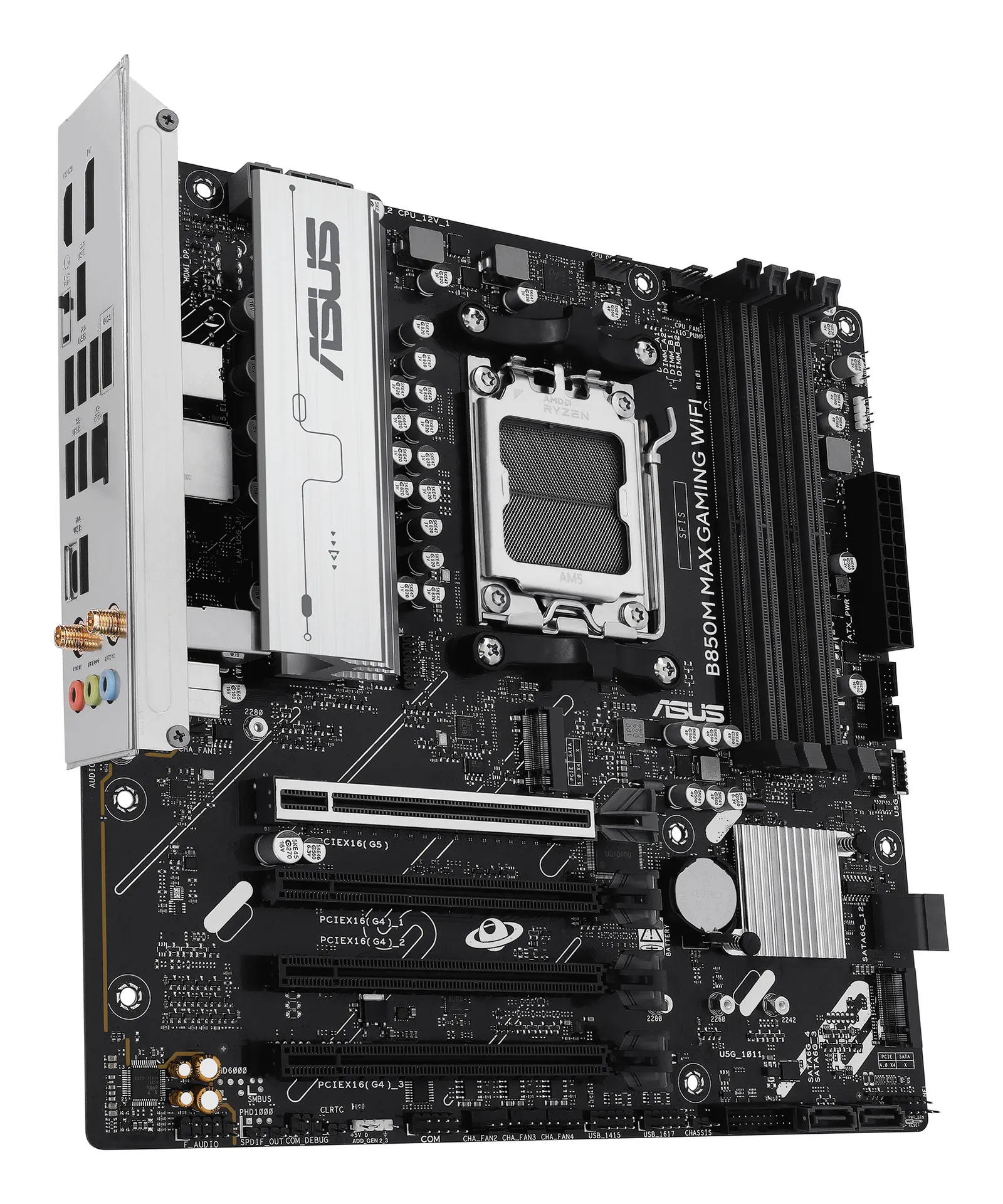დედაპლატა ASUS Motherboard B850M MAX GAMING WIFI sAM5 B850 4xDDR5 M.2 HDMI DP WiFi BT mATX
