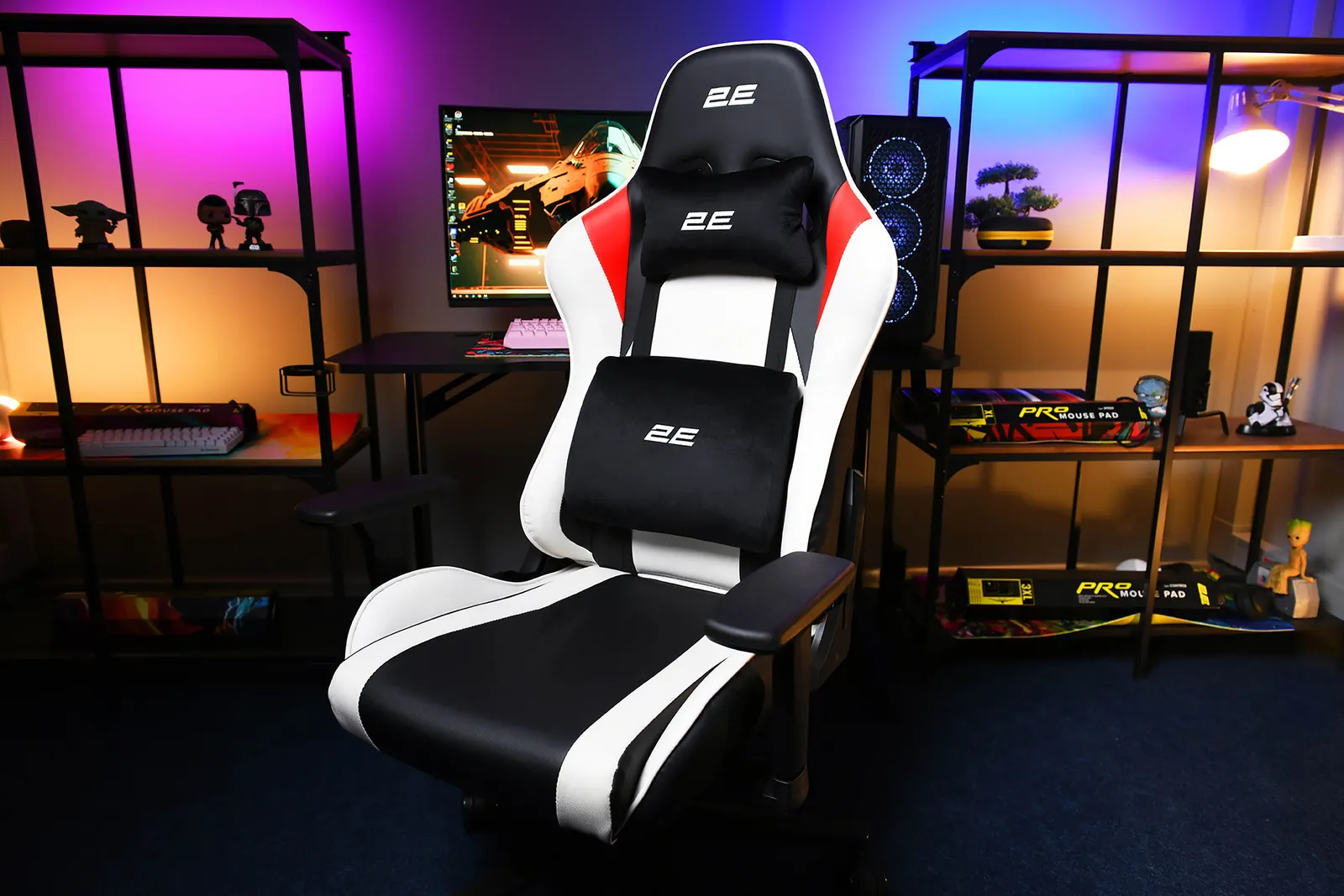 გეიმერული სავარძელი 2E GAMING Chair BUSHIDO White/Black