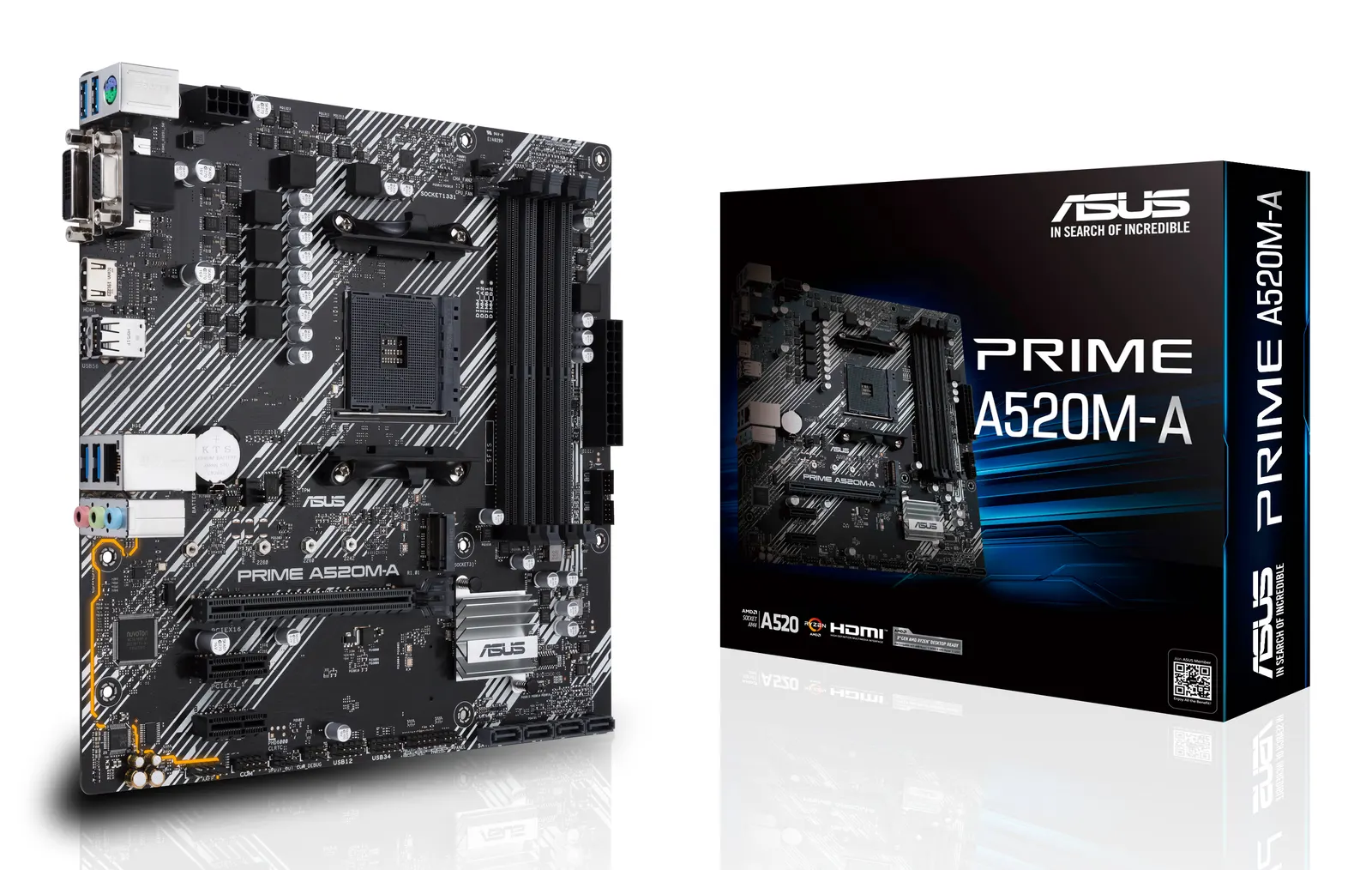 დედაპლატა ASUS Motherboard PRIME A520M-A II/CSM sAM4 A520 4xDDR4 HDMI D-Sub DP mATX
