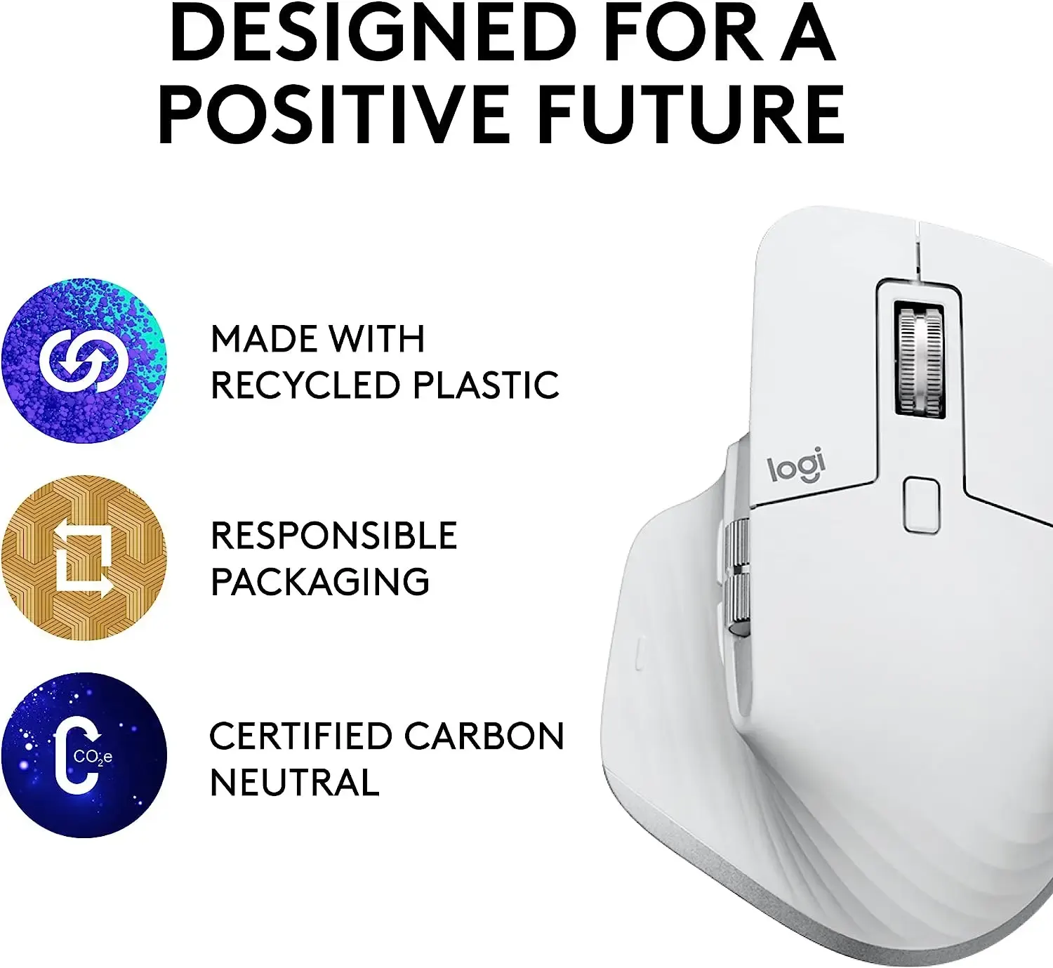 logitech, MX Master 3S, Mouse PALE GREY