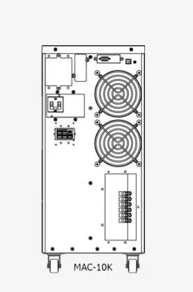 POWERCOM, MAC-10K, 10000W, Online, Automatic and manual internal bypass, Black.