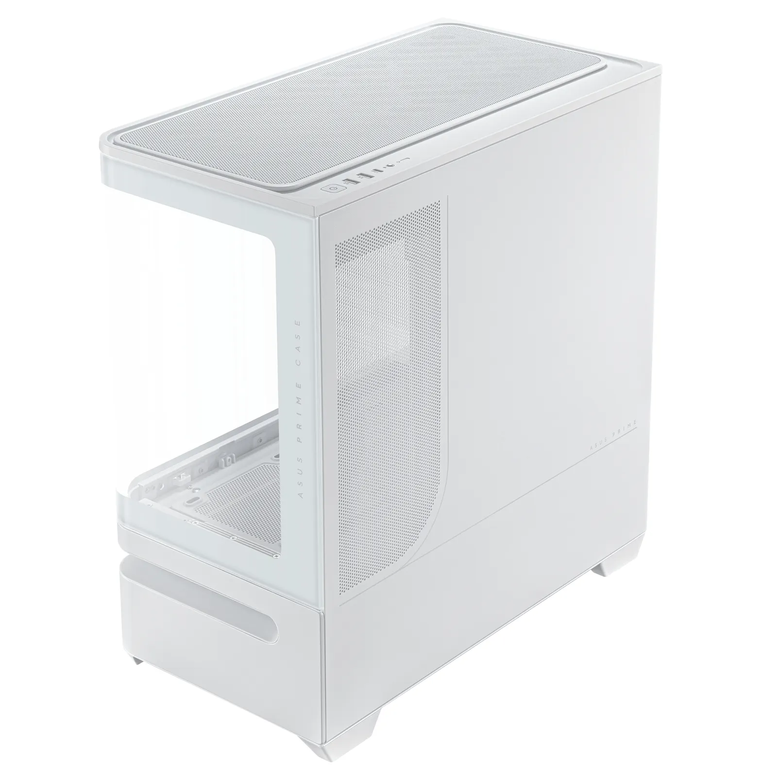 ASUS Prime AP202 Tempered Glas, without PSU, 2xUSB3.2, 1xUSB Type-C, Tempered Glass side, mATX, WHITE 90DC00P3-B19000