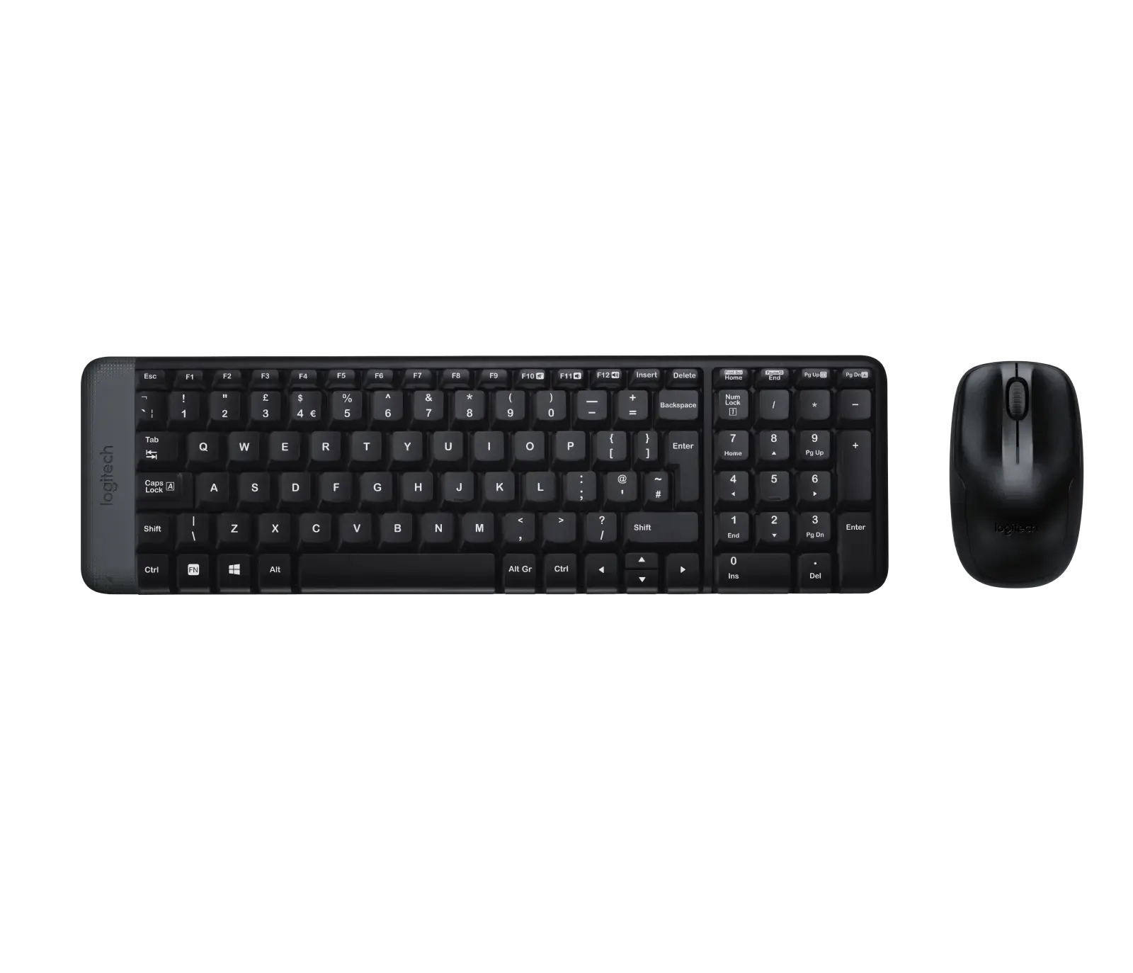 MK220, LOGITECH, Keyboard, Wireless, Combo, EN/RU, BLACK.