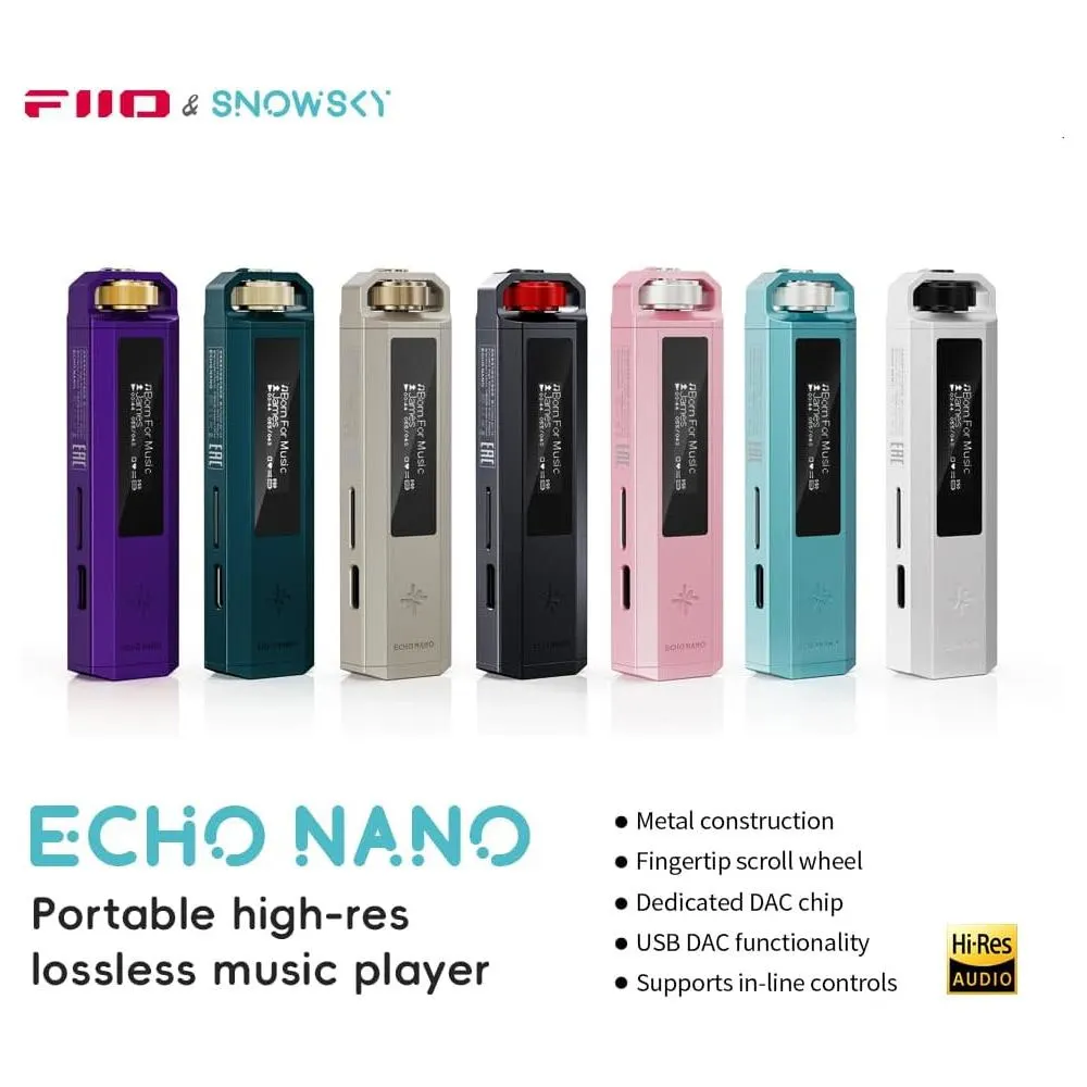 Hi-Res აუდიო პლეერი FiiO F4403E SNOWSKY ECHO NANO, 3.5mm, microSD, Portable High Resolution Music Player Black