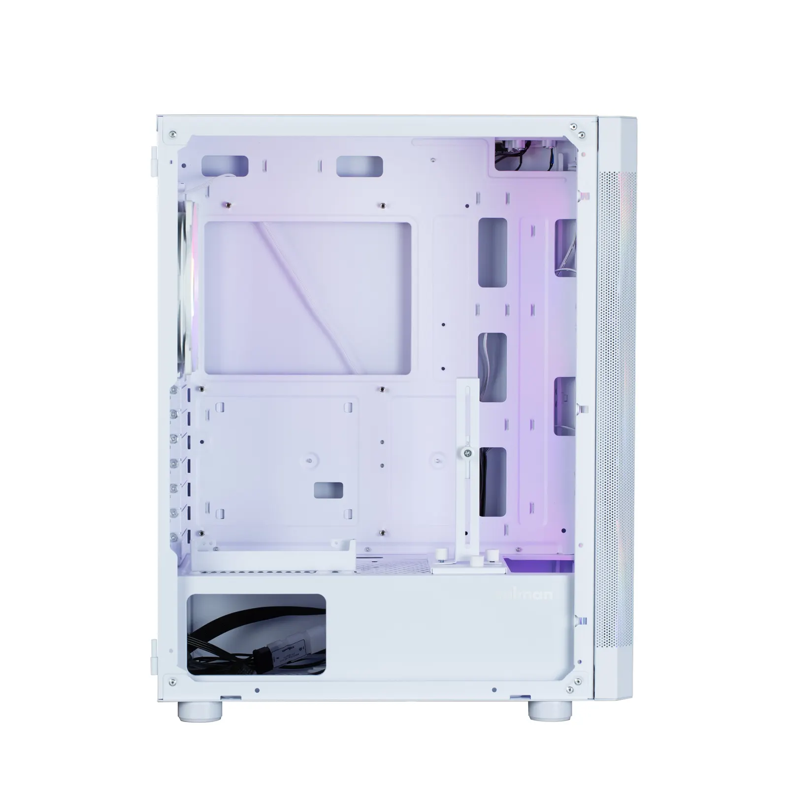 Zalman PC case I4 TG without PSU, 2xUSB3.0, 1xUSB2.0, 4x140mm RGB, VGA 320mm, LCS ready, TG Side Panel, ATX, white