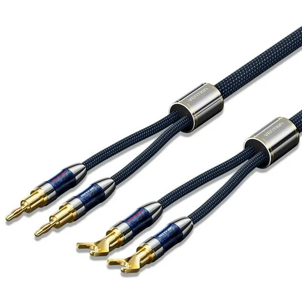 აუდიო კაბელი VENTION Dual Banana to Dual Spade Plugs 1.5M