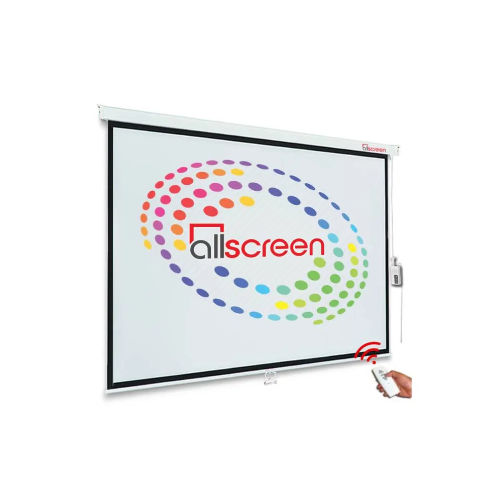 პროექტორის ელექტრო ეკრანი ALLSCREEN ELECTRIC PROJECTION SCREEN 180X180CM HD FABRIC CMP-7272 WITH REMOTE CONTROL 100 inch