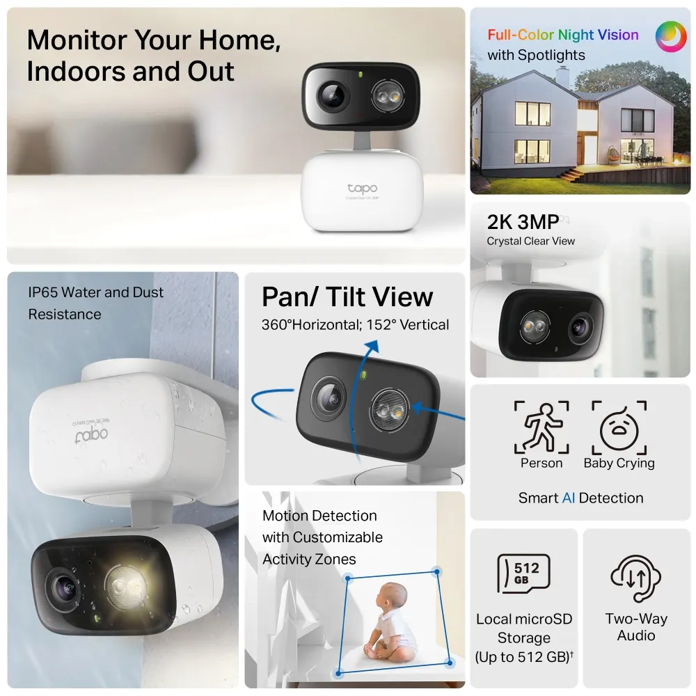 სმარტ კამერა TP-Link Tapo C216 Indoor/Outdoor Security Camera