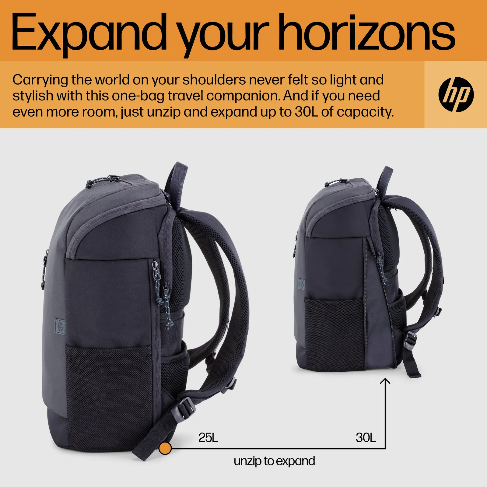HP Travel 25 Liter 15.6 Iron Gray Laptop Backpack