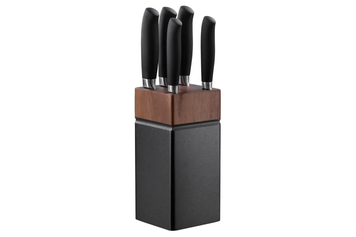 Ardesto Knife set Black Mars 6pcs., s/s, wooden block