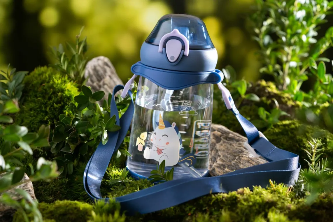 ბოთლი Ardesto Bottle for kids Unicorn, 500ml, plastic, blue