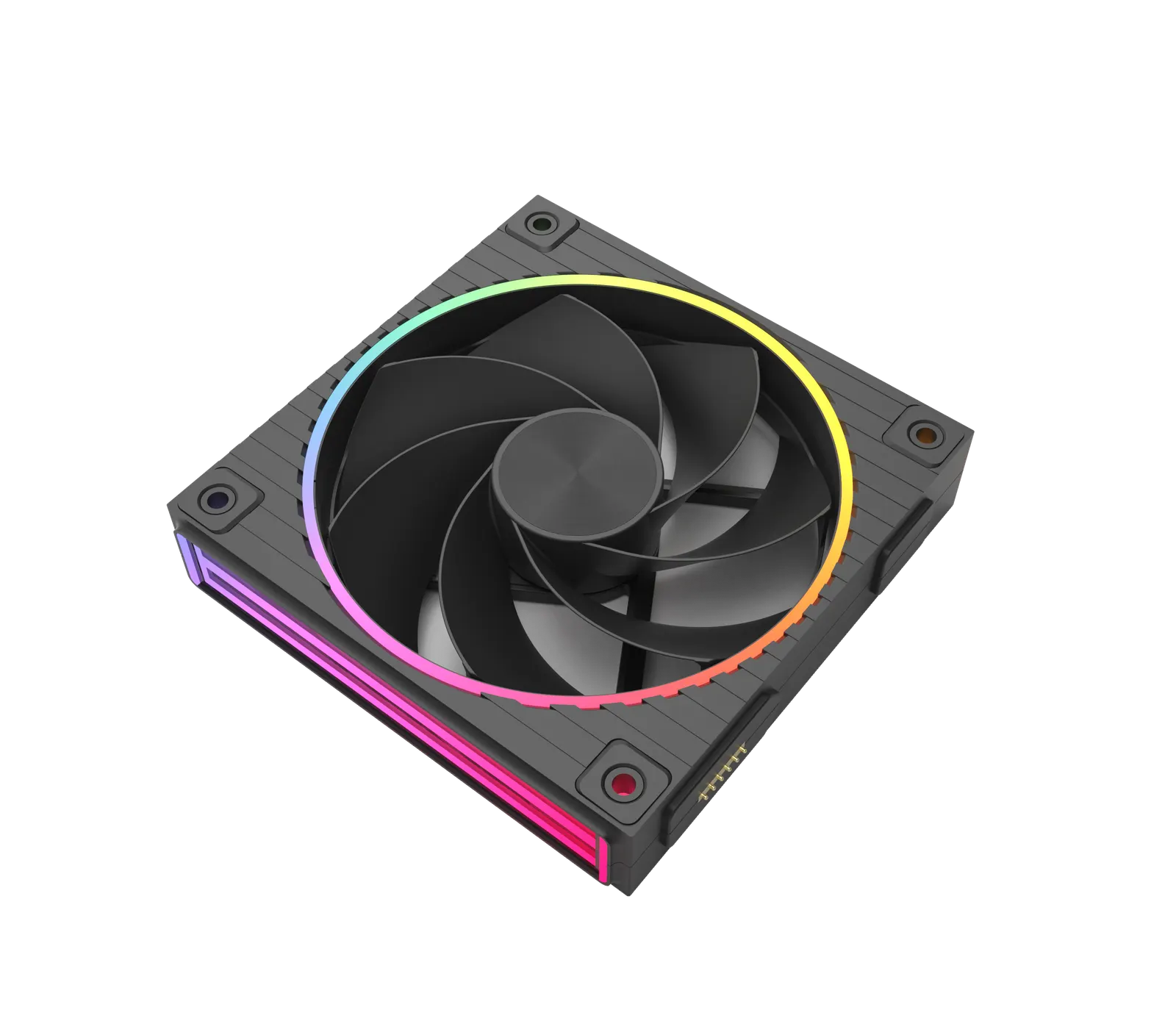 ქეისის ვენტილატორი Zalman Case Fan ZM-DF120R ARGB, 120mm, 800-2300rpm, 4pin, PWM, 3pin+5VARGB, 34,5dBa, POGO pin, Magnetic, Reversed, black
