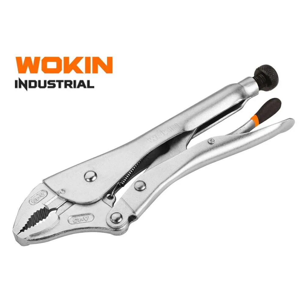 ბრტყელტუჩა ჩამკეტით Wokin 103110, 50MM, 10\", Locking Pliers (INDUSTRIAL), Silver
