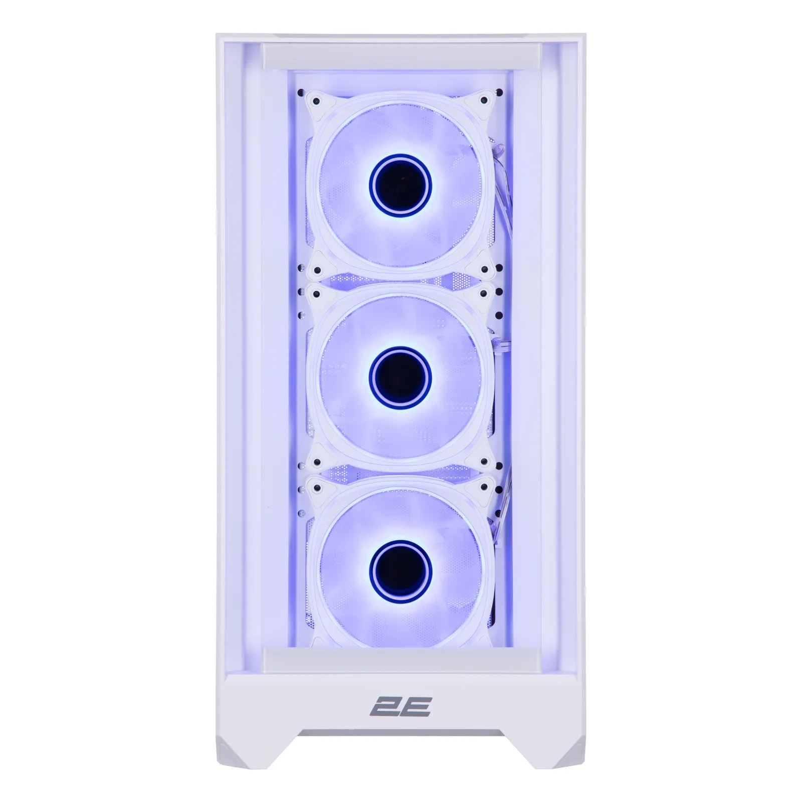 ქეისი 2E GAMING PC case Dominator Pro G2302W, without PSU, 2xUSB3.0, 1xUSBType-C, 4x120mm ARGB, VGA 380mm, LCS ready, controller with remote, TG Side Panel, TG/Mesh Front panel, ATX, white
