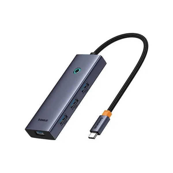 Type-C ჰაბი Baseus UltraJoy 5-in-1 Hub Grey
