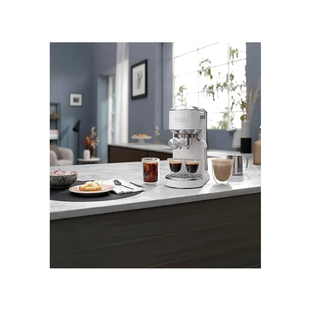 DeLonghi ‎EC890.WI Dedica Duo, 1450W, 1.1L, Coffee Machine, White