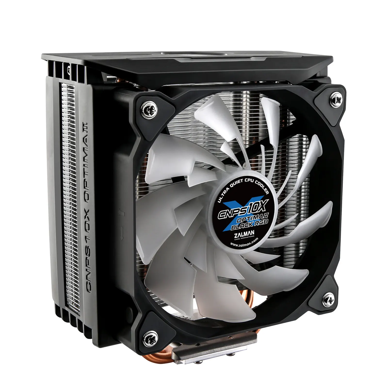 ქულერი Zalman CPU cooling systemZalman CNPS10X OPTIMA II BLACK RGB, LGA1700, 2066, 2011V3, 2011, 1366, 115X, AM5, AM4, AM3, AM3+, FM2, FM2+, TDP180W