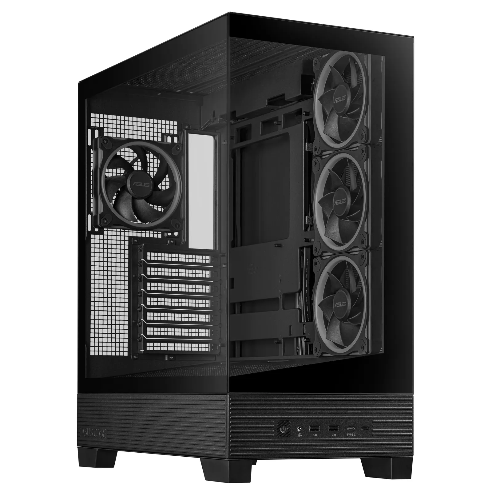 ქეისი ASUS A31 PLUS TG ARGB – Mid Tower | ATX/mATX/Mini-ITX | TG | 4×120mm ARGB Fans | GPU 380mm | CPU Cooler 165mm | 360mm Radiator | Black