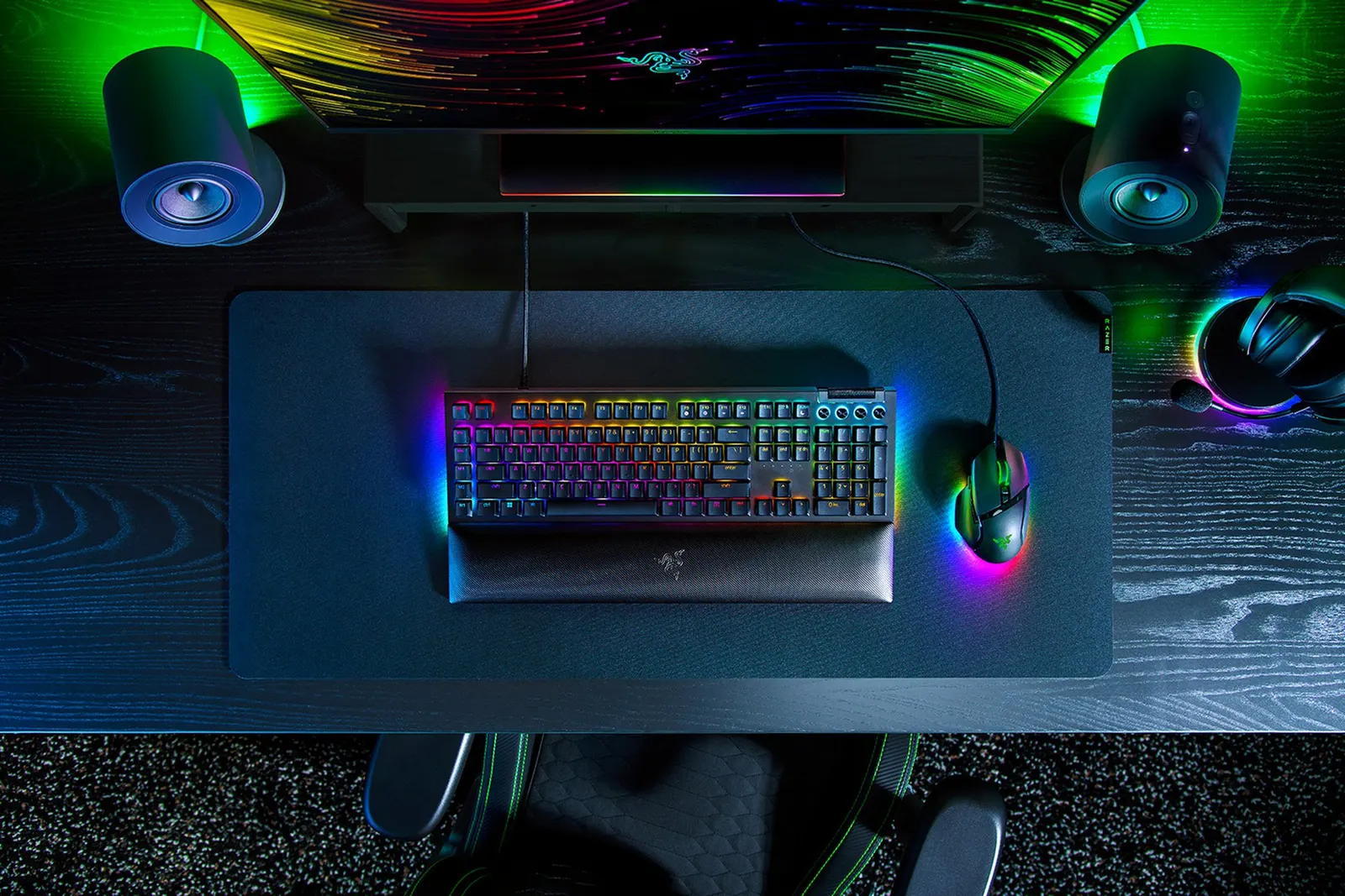 კლავიატურა Razer Keyboard mechanical BlackWidow V4, 114key, Green Switch, USB-A, EN, RGB, black