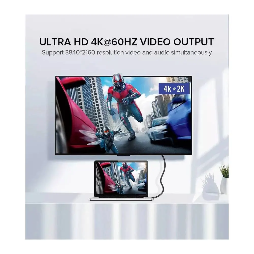 USB კაბელი UGREEN US161 (50751), USB 3.1 Type-c To Type-c Cable, Video Data Cable, 1.5m, Black
