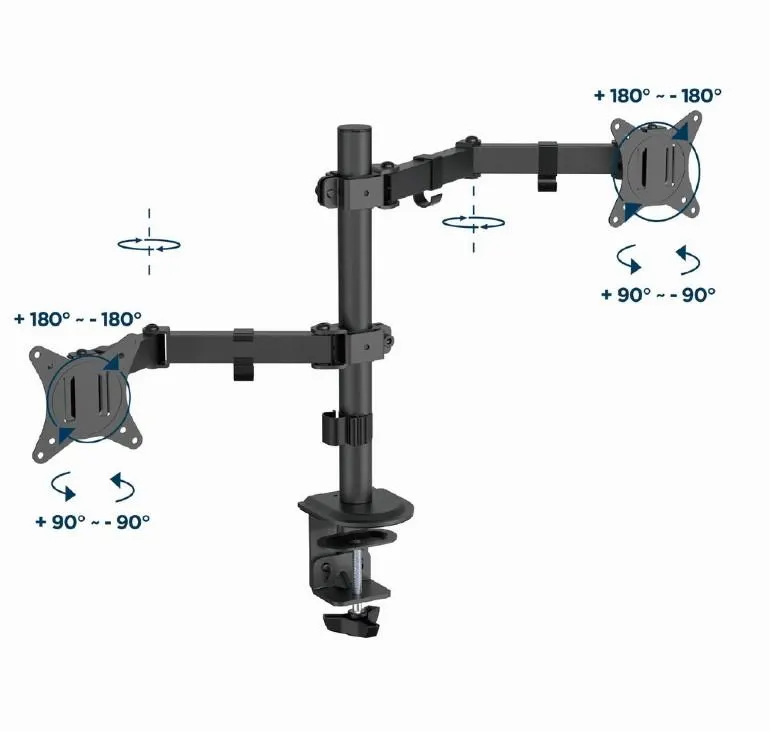 მონიტორის საკიდი GEMBIRD, MA-D2-03 double monitor arm, 17”-32” 8716309128155.