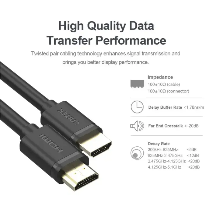 Y-C139M, UNITEK, Cable, 3M, HDMI 4K 60Hz High Speed.