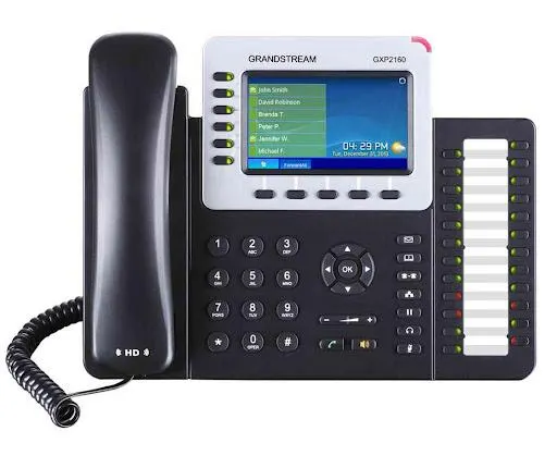 IP ტელეფონი GXP2160 Grandstream Enterprise IP Telephone: 6-line Enterprise HD IP Phone; 480x272 TFT color LCD