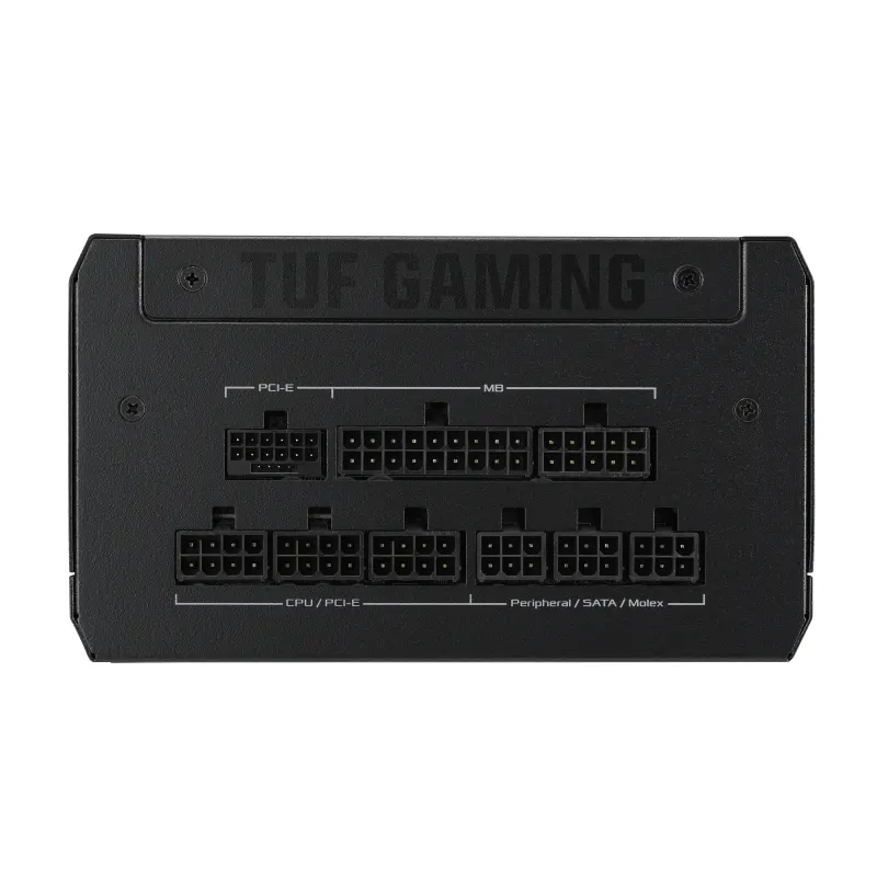 კვების ბლოკი ASUS TUF GAMING (850W), >90%, 80+ Gold, 135mm, 1xMB 24pin(20+4), 2xCPU 8pin(4+4), 4xMolex, 5xSATA, 3xPCIe 8pin(6+2), TUF-GAMING-850G
