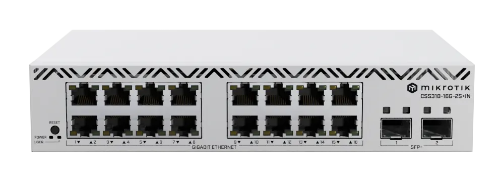 მართვადი სვიჩი - CSS318, 16G, 2S+, MikroTik CSS318-16G-2S+IN