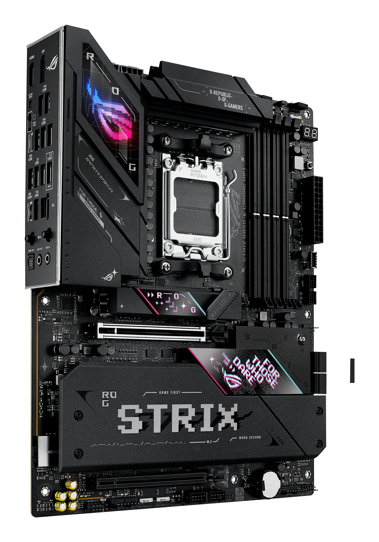 ASUS Motherboard ROG STRIX B850-E GAMING WIFI sAM5 B850 4xDDR5 M.2 HDMI DP USB Type-C Wi-Fi BT ATX