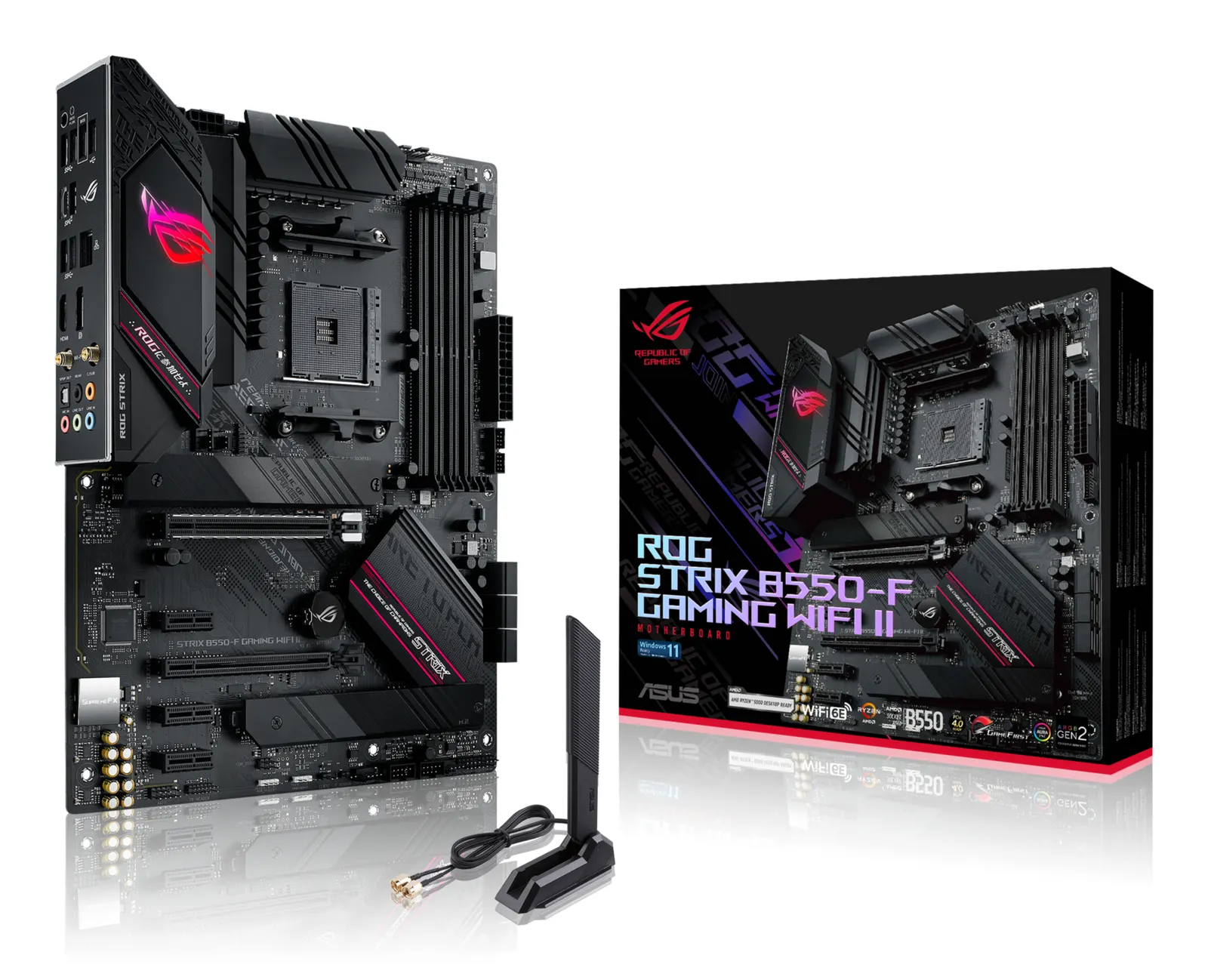 დედაპლატა ASUS Motherboard ROG STRIX B550-F GAMING WIFI II sAM4 B550 4xDDR4 M.2 HDMI DP WiFi BT ATX