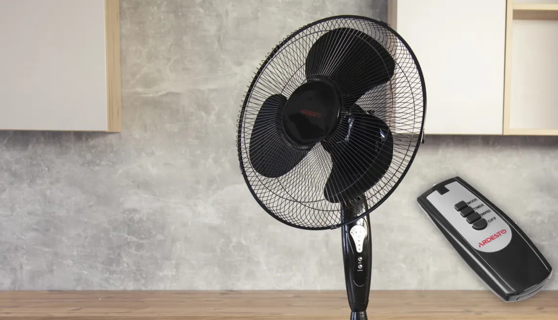 ვენტილატორი Floor fan ARDESTO, 40cm, 45W, remote control, black