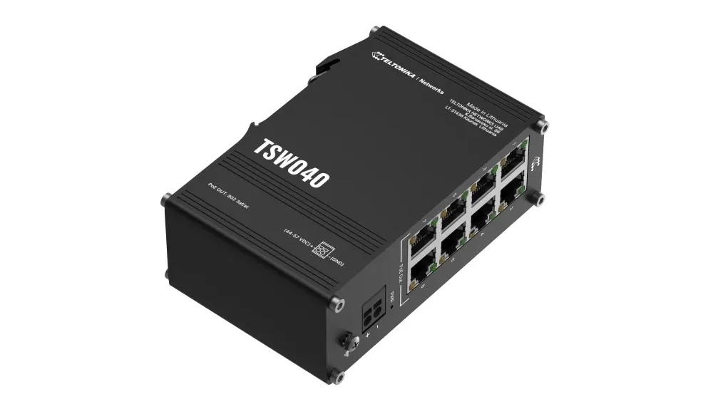 PoE+ Switch 8 10/100 ports, Teltonika TSW040