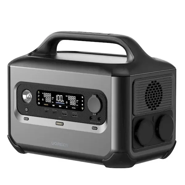 UGREEN, GS600, Power Bank, PowerRoam, 680Wh, USB-C, USB-A, AC, Wifi, BT, Power Station, Black .