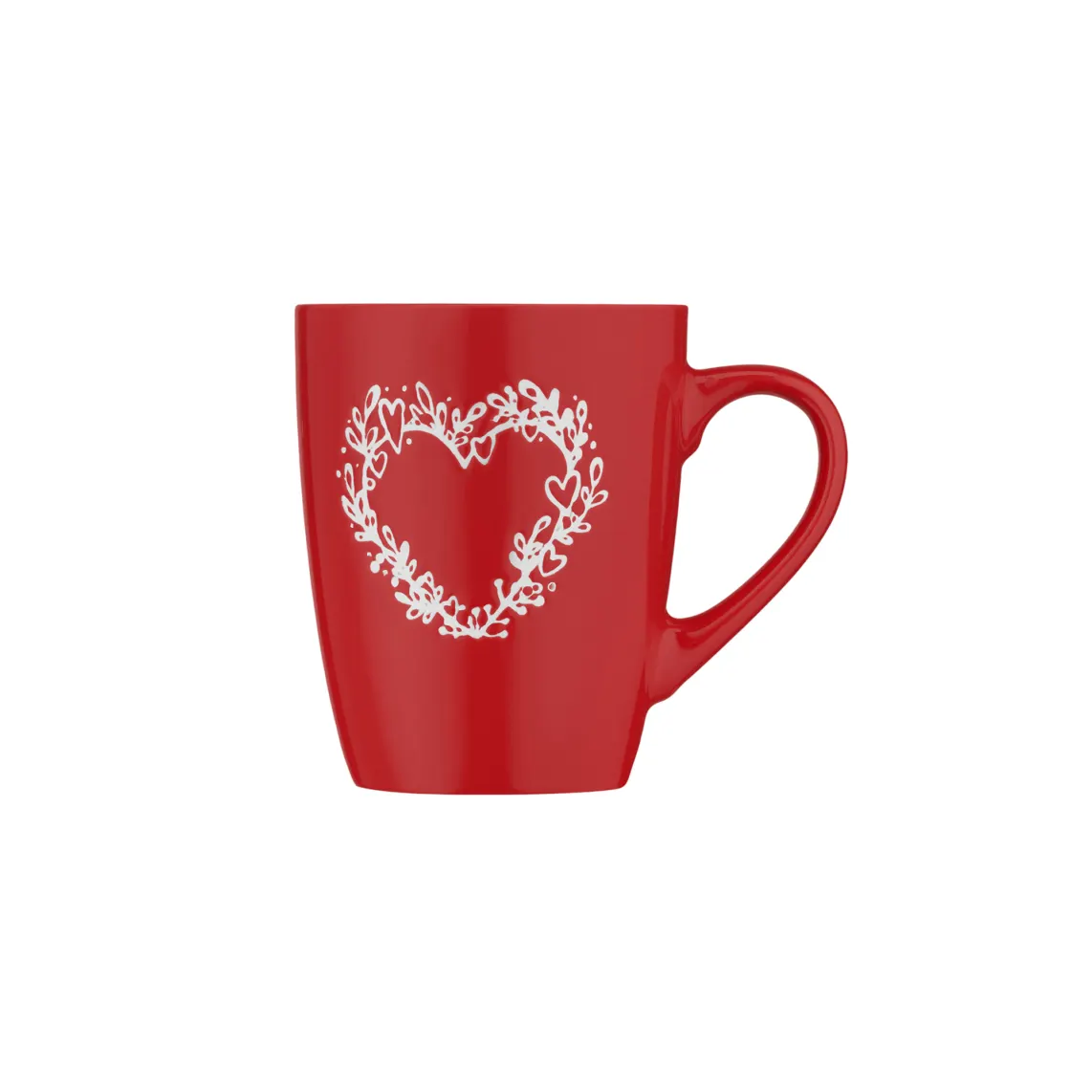 კათხა Mug ARDESTO Heart, 320ml, ceramic, red